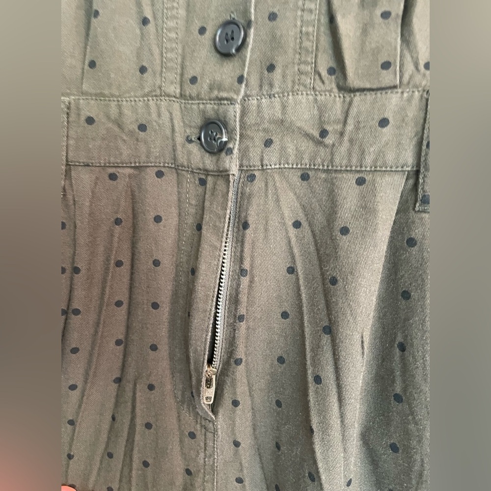 Madewell Olive Polka Dot Coastal Jumpsuit XS - Picture 5 of 11